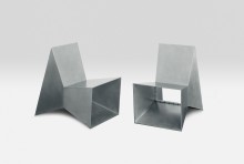 Pair of Steel Chairs, 1987-1989