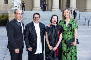 STANFORD, CA - September 14 - Jason Linetzky, David Hornik, Pamela Hornik and Veronica Roberts attend Museums By Moonlight 2024 on September 14th 2024 at Cantor Arts Center in Stanford, CA (Photo - Devlin Shand for Drew Altizer Photography)