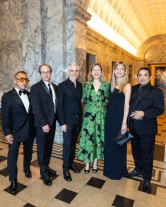 STANFORD, CA - September 14 - Gerard Santos-Rotea, Jason Linetzky, Gary Cooper, Veronica Roberts, Emily Koska and Steve Campo attend Museums By Moonlight 2024 on September 14th 2024 at Cantor Arts Center in Stanford, CA (Photo - Devlin Shand for Drew Altizer Photography)