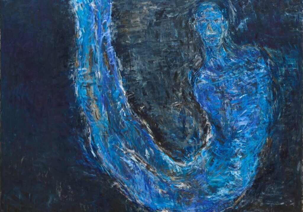 Susan Rothenberg, Blue U-Turn, 1989, oil on canvas